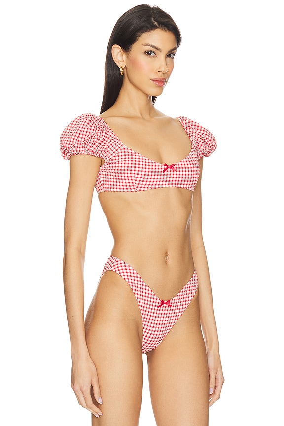 view 2 of 5 Chantel Top in Red Gingham