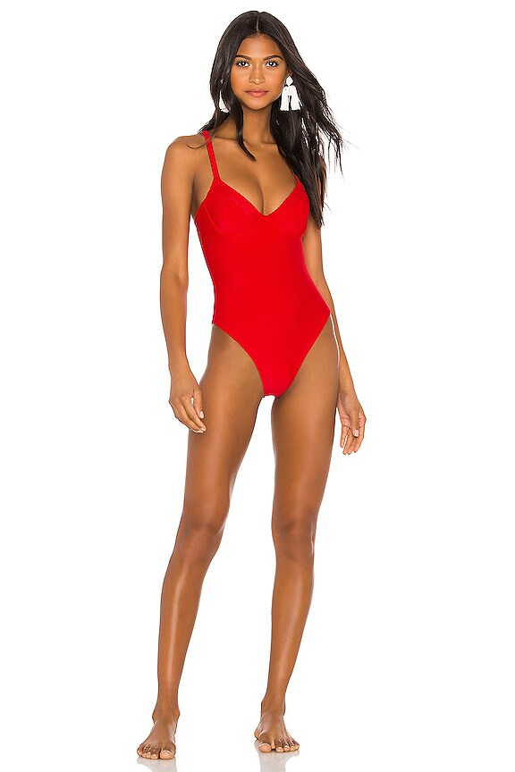 view 1 of 3 Decade One Piece in Bright Red