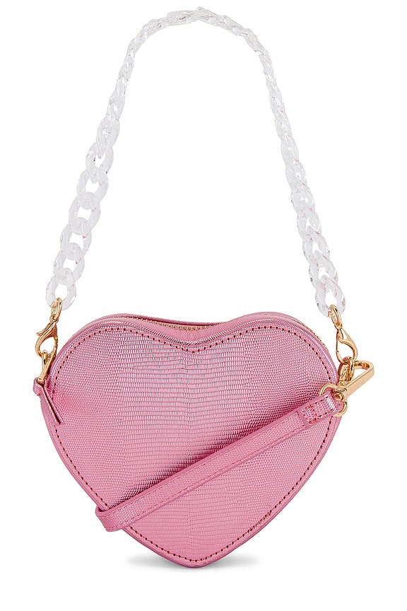 view 1 of 6 Mini Ava Heart Bag in Pink