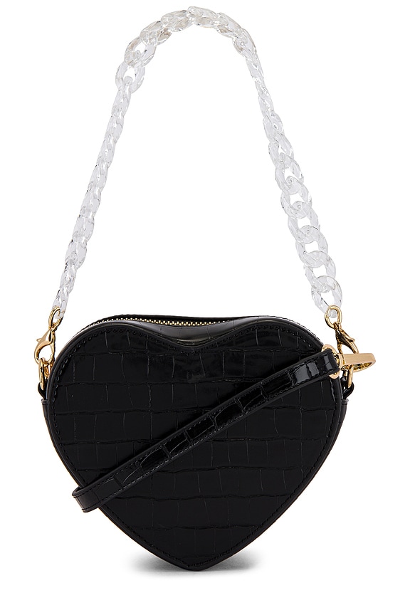 view 1 of 6 Mini Ava Heart Bag in Black
