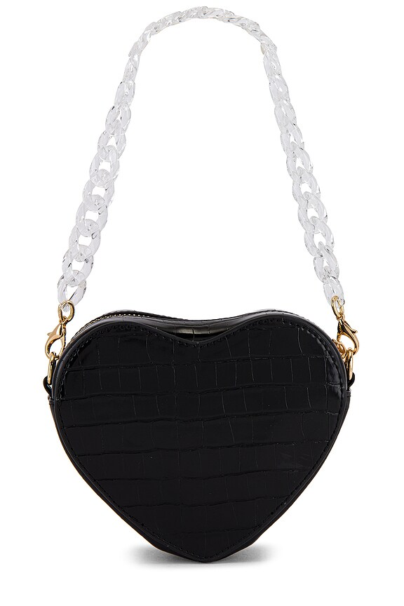 view 2 of 6 Mini Ava Heart Bag in Black
