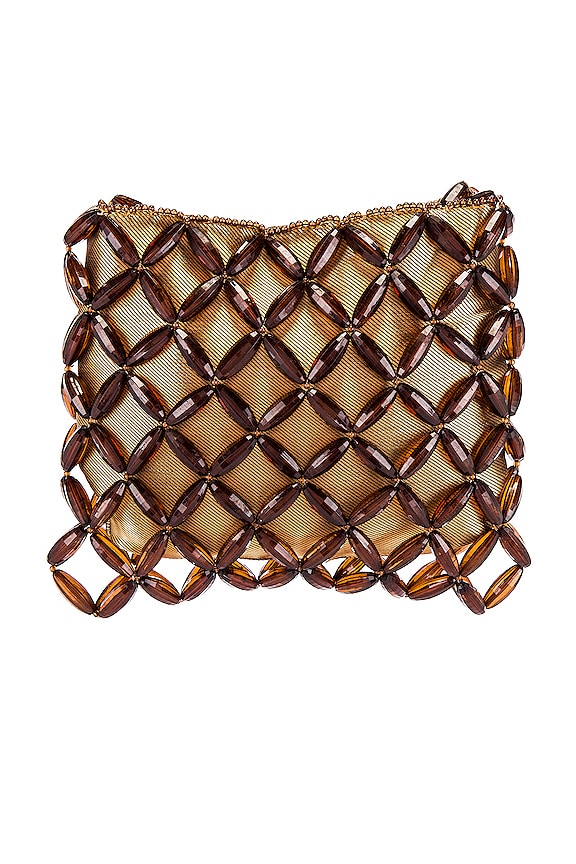 view 2 of 6 Clara Beaded Bag in Brown