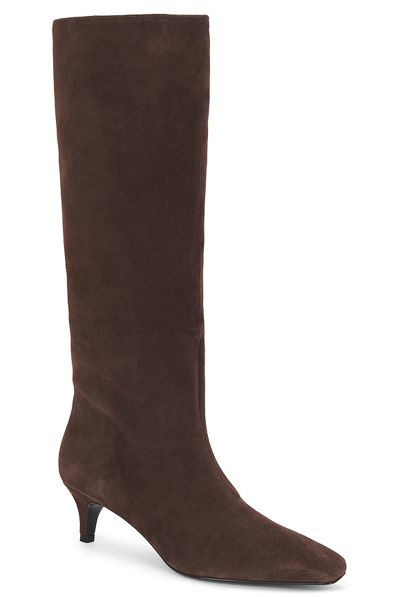 view 2 of 5 BOTTES MUCCIA in Dark Brown Suede