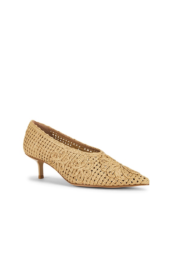 view 2 of 5 CLIO 펌프 in Natural Raffia