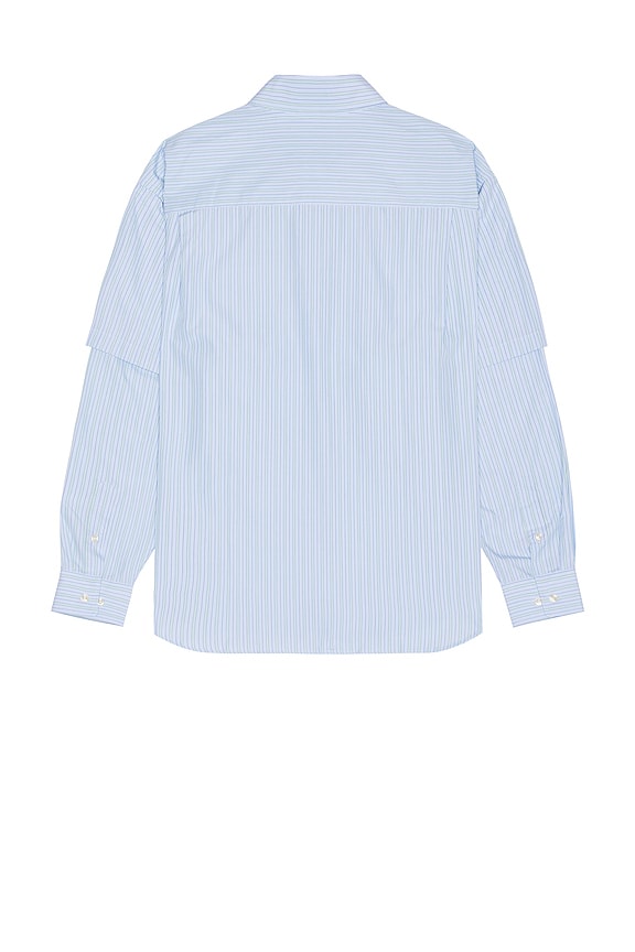 view 2 of 5 Double Sleeve Button Down in Blue