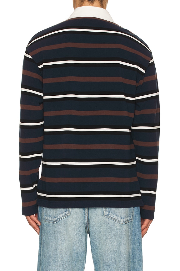 view 2 of 5 Le Pere Long Sleeve Rugger in Soulier Stripe