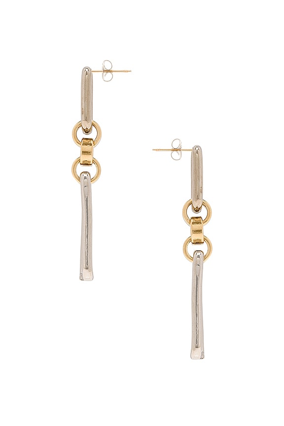 view 2 of 2 Two Tone Stanza Earrings in Two Tone