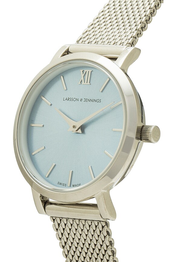 view 2 of 3 5th Anniversary Lugano Solaris 26mm Watch in Silver & Light Blue