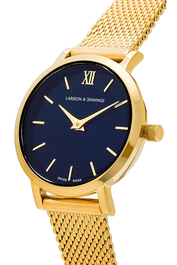 view 2 of 3 RELOJ LUGANO SOLARIS in Gold & Midnight Blue