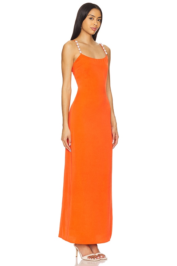 view 2 of 4 MAXIVESTIDO MELROSE in Tangerine