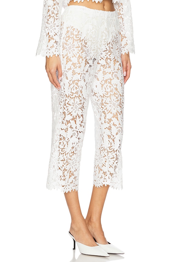 view 2 of 6 Gabrielle Capri in White Lace