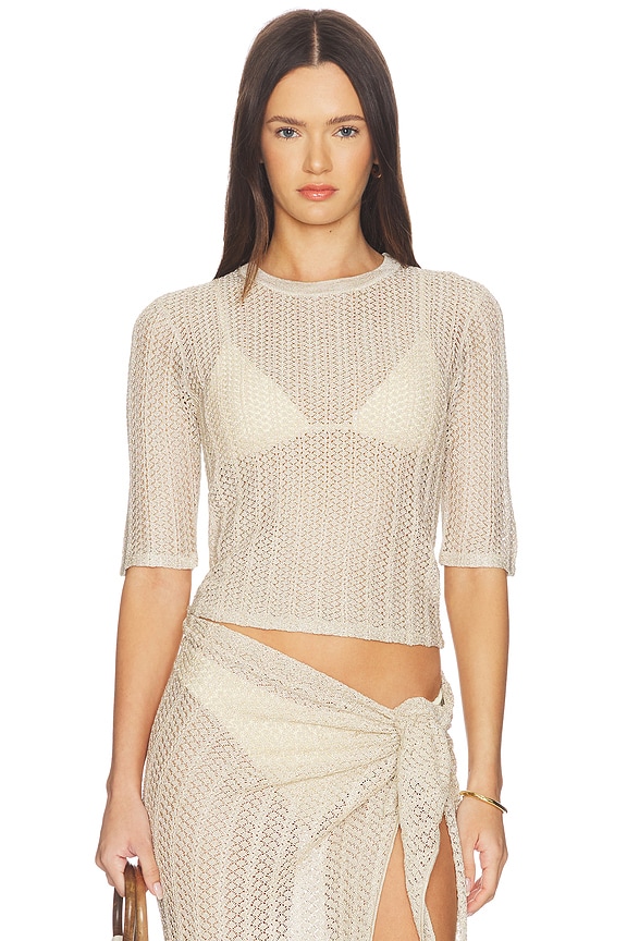 view 1 of 4 Carli Baby Tee in Champagne