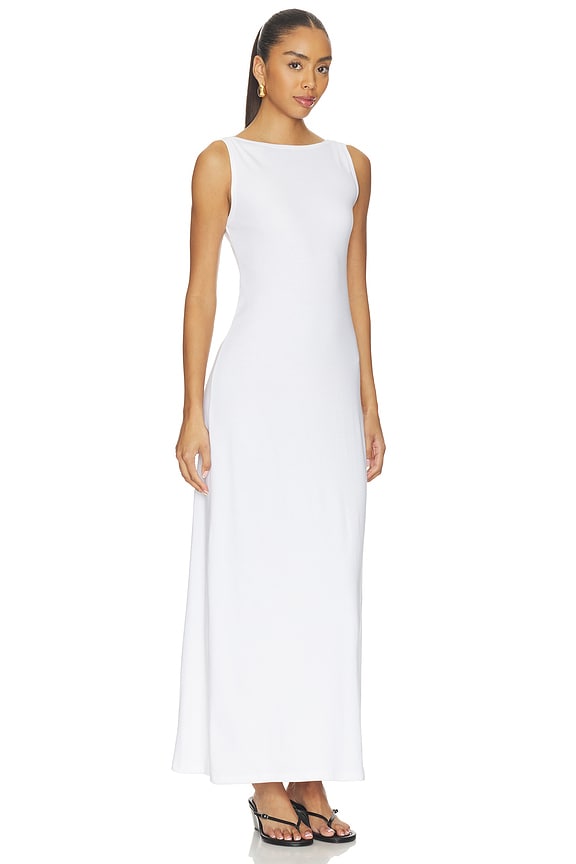 view 2 of 3 VESTIDO LARGO CON CUELLO BARCO NANDO in White