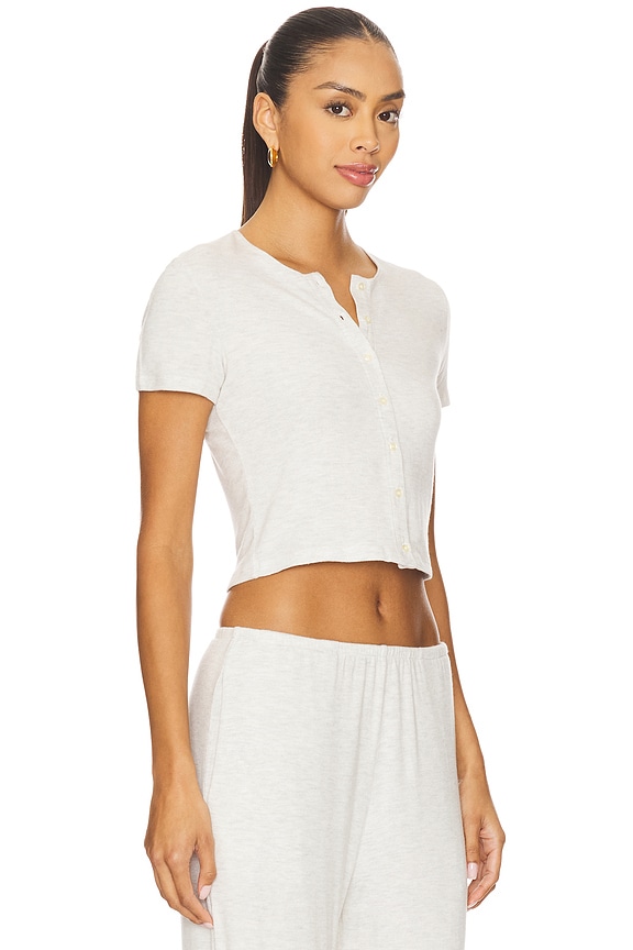 view 2 of 4 Lauren Short Sleeve Cardigan in Cloud