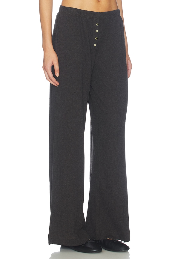 view 2 of 6 Pointelle Boxer Pant in Hickory Melange