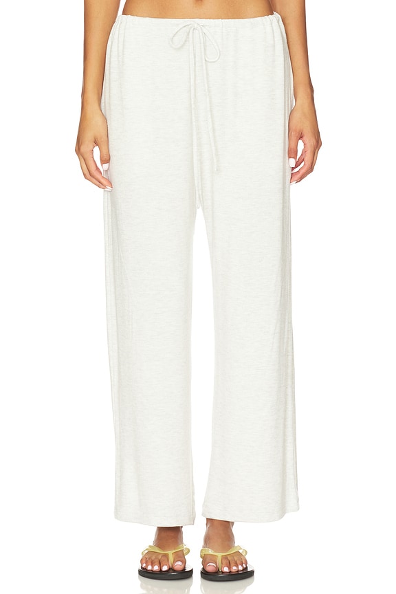 view 1 of 6 Lauren Crop Drawstring Pant in Cloud Melange