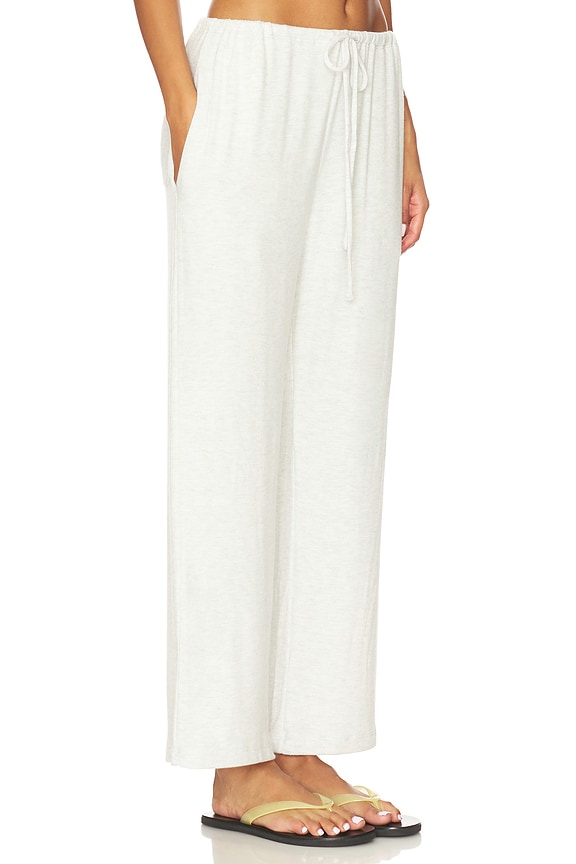 view 2 of 6 Lauren Crop Drawstring Pant in Cloud Melange