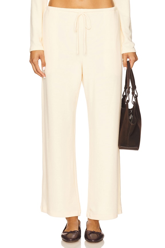 view 1 of 6 Lauren Crop Drawstring Pant in Vanilla