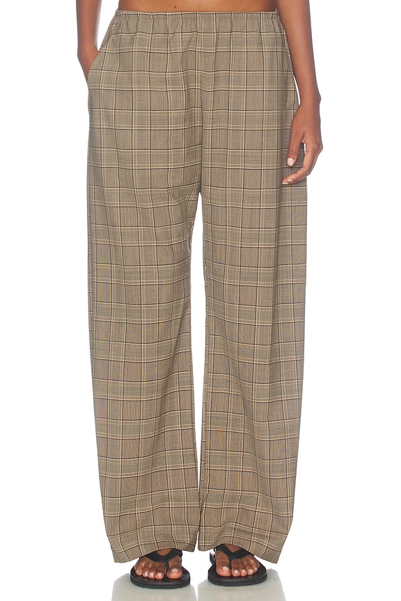 view 2 of 7 Mia Pocket Pant in Camel Plaid