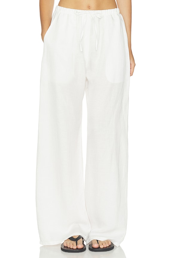 view 1 of 6 Daniel Drawstring Pocket Pant in Parchment
