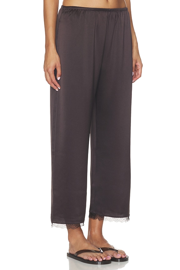 view 2 of 6 Barb Lace Crop Pant in Chocolate
