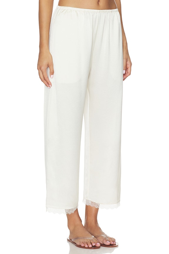 view 2 of 6 Barb Lace Crop Pant in Creme
