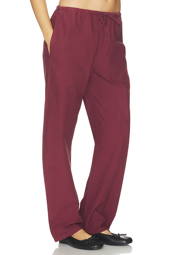 view 2 of 6 Kyoto Drawstring Pant in Maroon