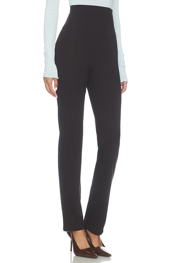 view 2 of 6 Rio High Waist Straight Pant in Chocolate
