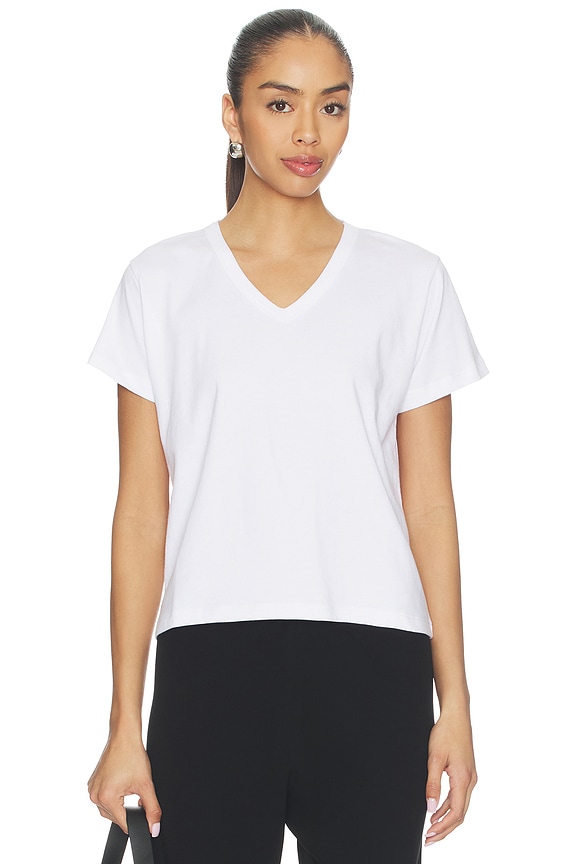 view 1 of 4 Margo V Neck Tee in White