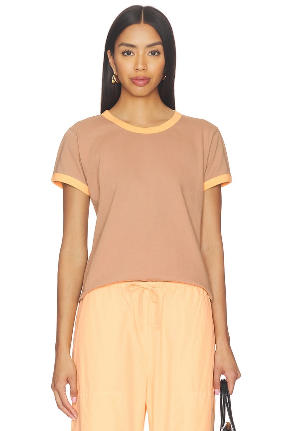 view 1 of 4 MARGO リンガーTシャツ in Beige & Zest