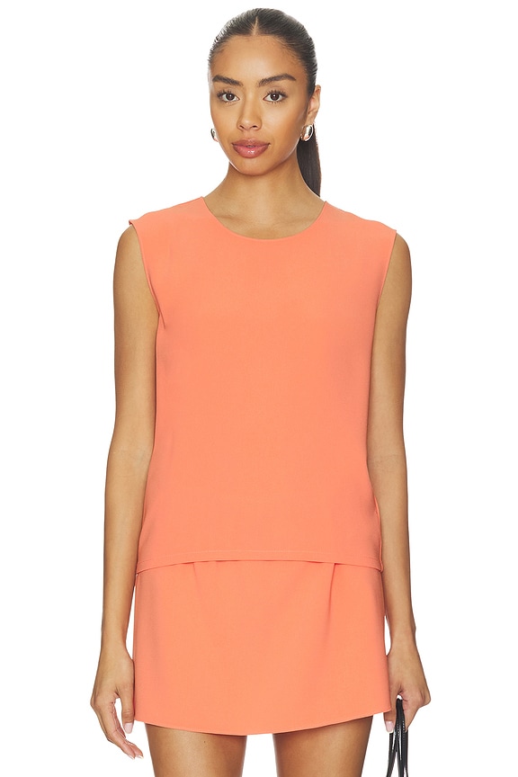 view 1 of 4 Arielle Sleeveless Crew in Pamplemousse