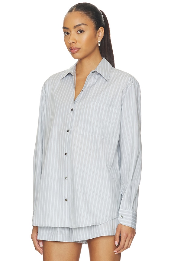 view 2 of 5 Yoshi Stripe Classic Button Down in Sterling Stripe