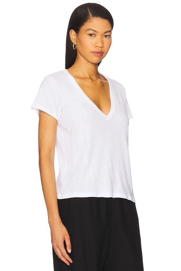 view 2 of 4 Laura V Neck Tee in White