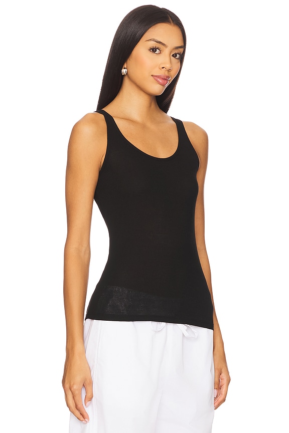view 2 of 4 Rozzi Scoop Neck Tank Top in Black