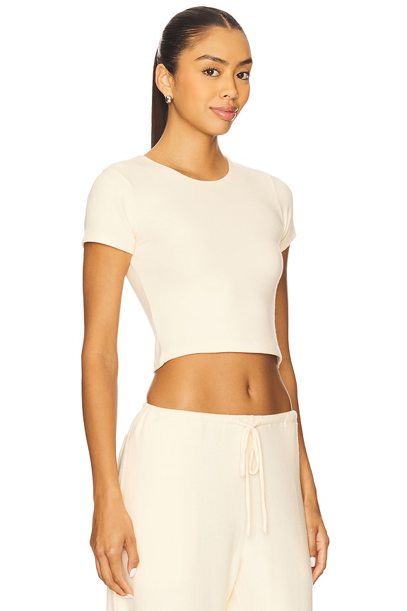 view 2 of 4 Lauren Crop Slim Fit Tee in Vanilla
