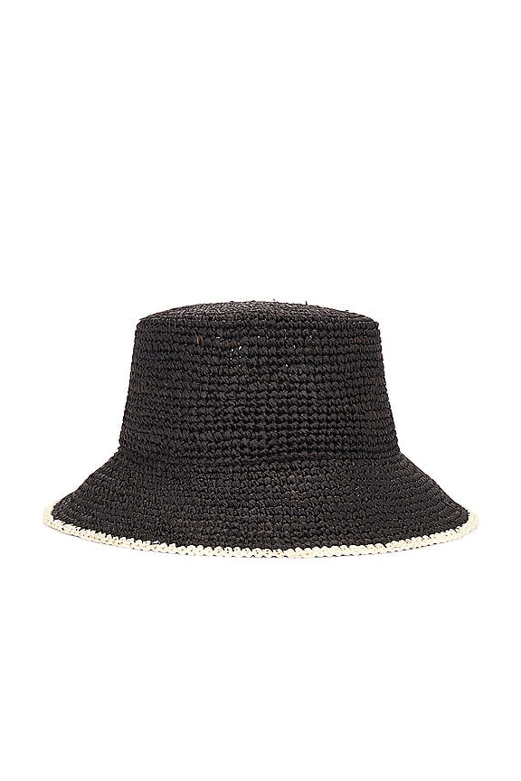 view 2 of 3 Isadora Bucket Hat in Black & Cream