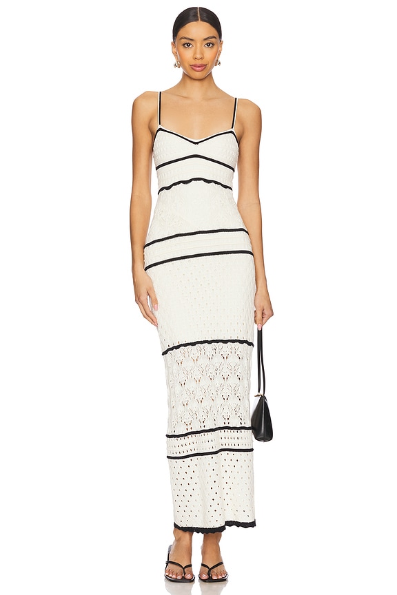 view 1 of 3 VESTIDO ISLE OF PALMS in Cream & Black