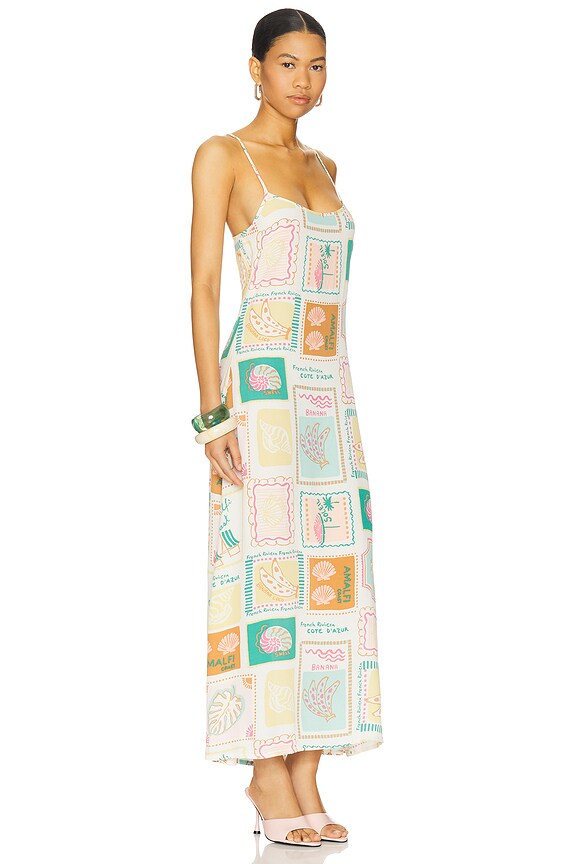 view 2 of 3 Summer Somewhere Slip Dress in Postcards