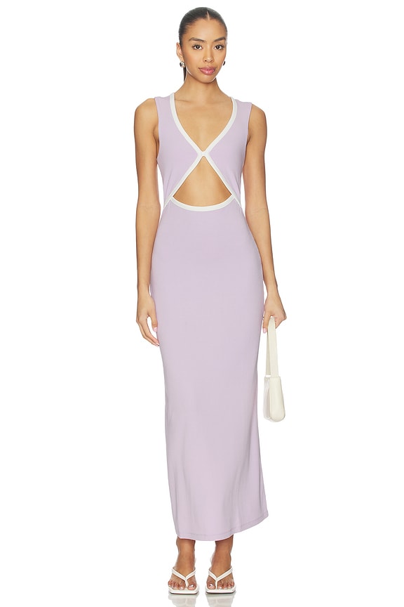 view 1 of 3 Steph Dress in Lady Lilac & Cream