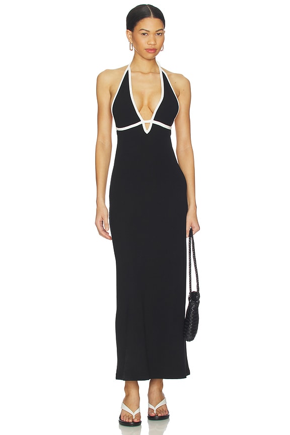 view 1 of 3 MAXIVESTIDO SHEA in Black & Cream