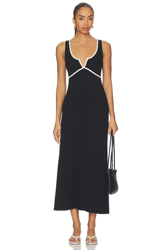 view 1 of 3 ROBE MAXI SAYGE in Black & Cream