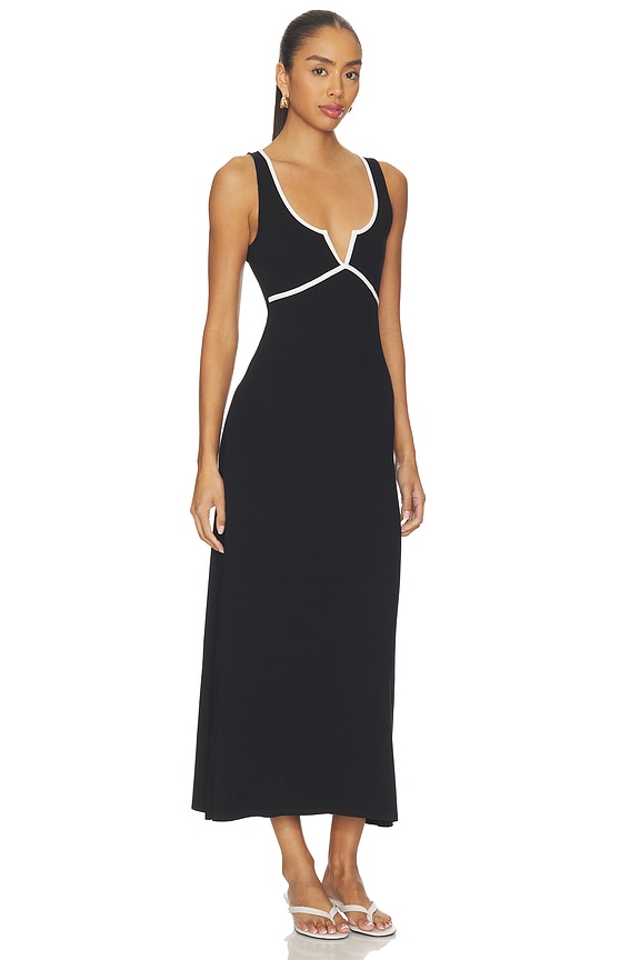 view 2 of 3 ROBE MAXI SAYGE in Black & Cream