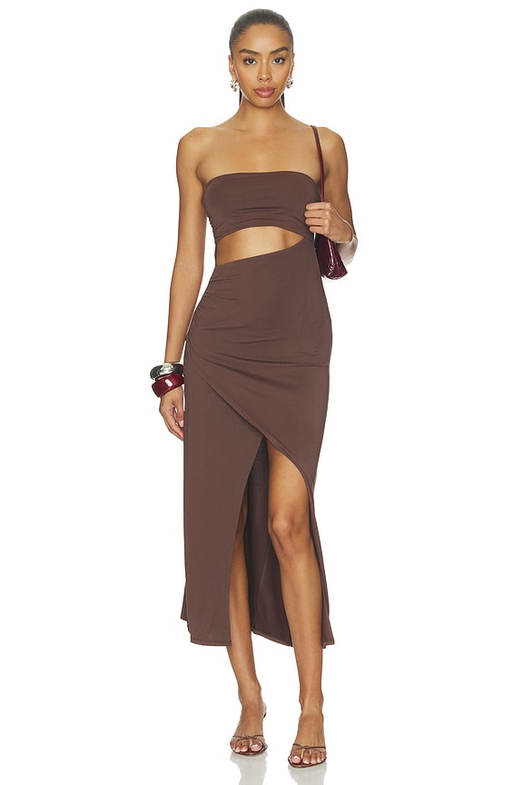 view 1 of 3 MAXIVESTIDO SALTY BLONDE in Espresso