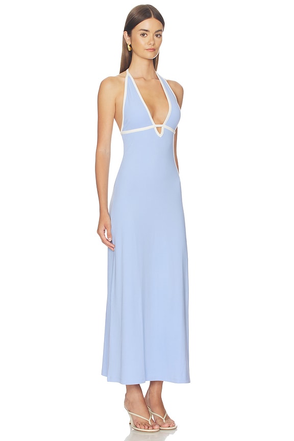 view 2 of 3 Shea Maxi Dress in Sky Blue & Cream