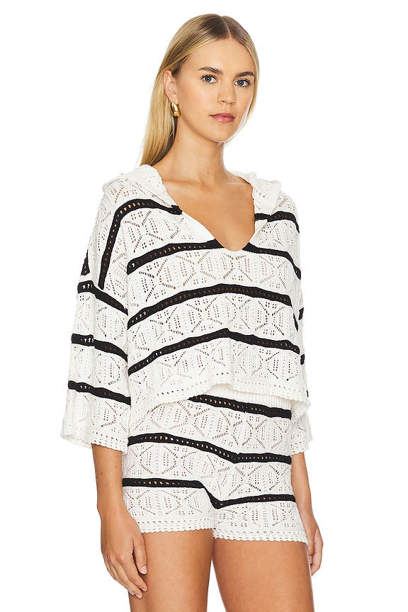 view 2 of 4 Striped Diamond Eyes Hoodie in Starcrossed Stripe