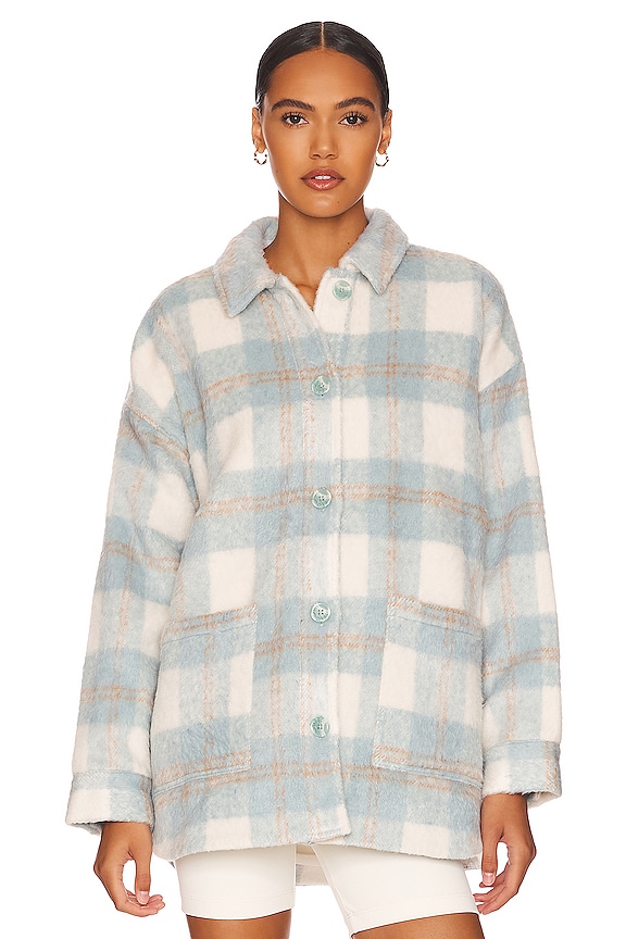 view 2 of 5 Seaside Shacket in Poolside & Cream