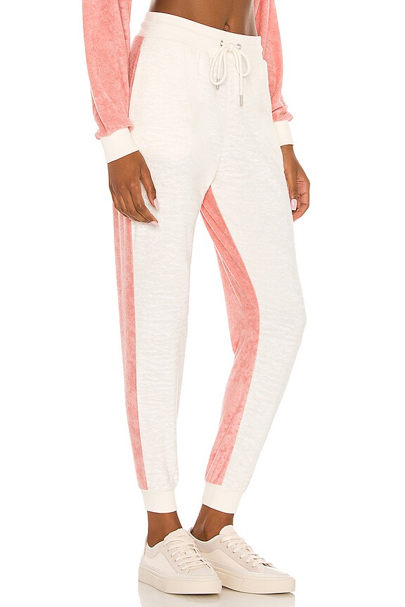 view 2 of 4 Back At It Terry Pant in Primrose & Cream