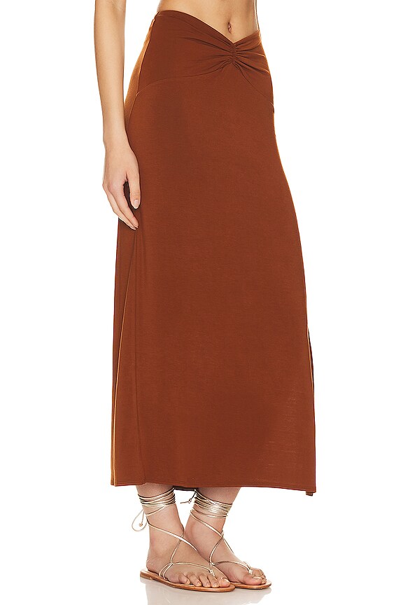 view 2 of 4 It's A Date Midi Skirt in Coffee