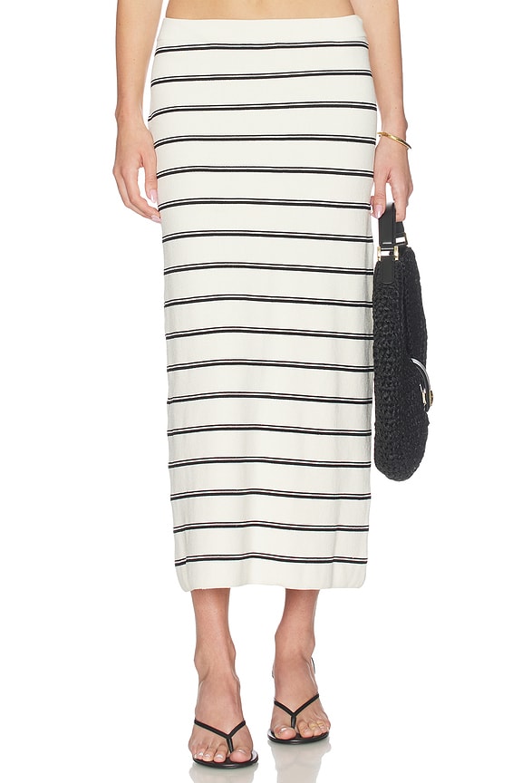 view 1 of 6 FALDA MIDI RAVELLO in Mykonos Stripe