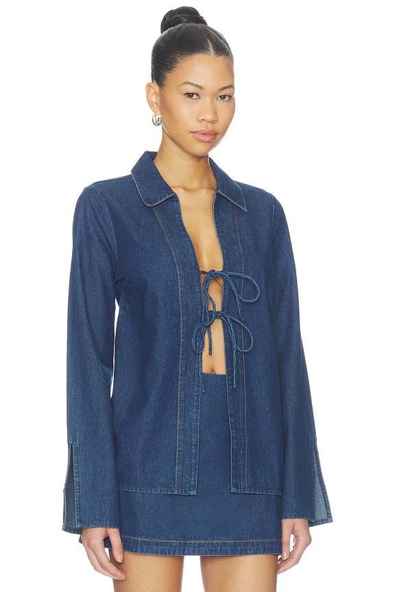 view 2 of 4 ФУТБОЛКА С ДЛИННЫМ РУКАВОМ VENICE in Indigo Chambray